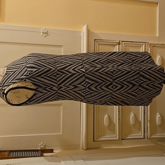 Anne Klein black and tan sleeveless dress Sz 10 - Picture 3 of 10